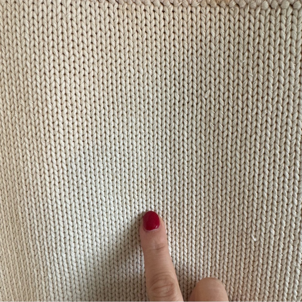 Vintage Ralph Lauren Polo Country cream American Flag knit crewneck sweater M - Picture 6 of 8